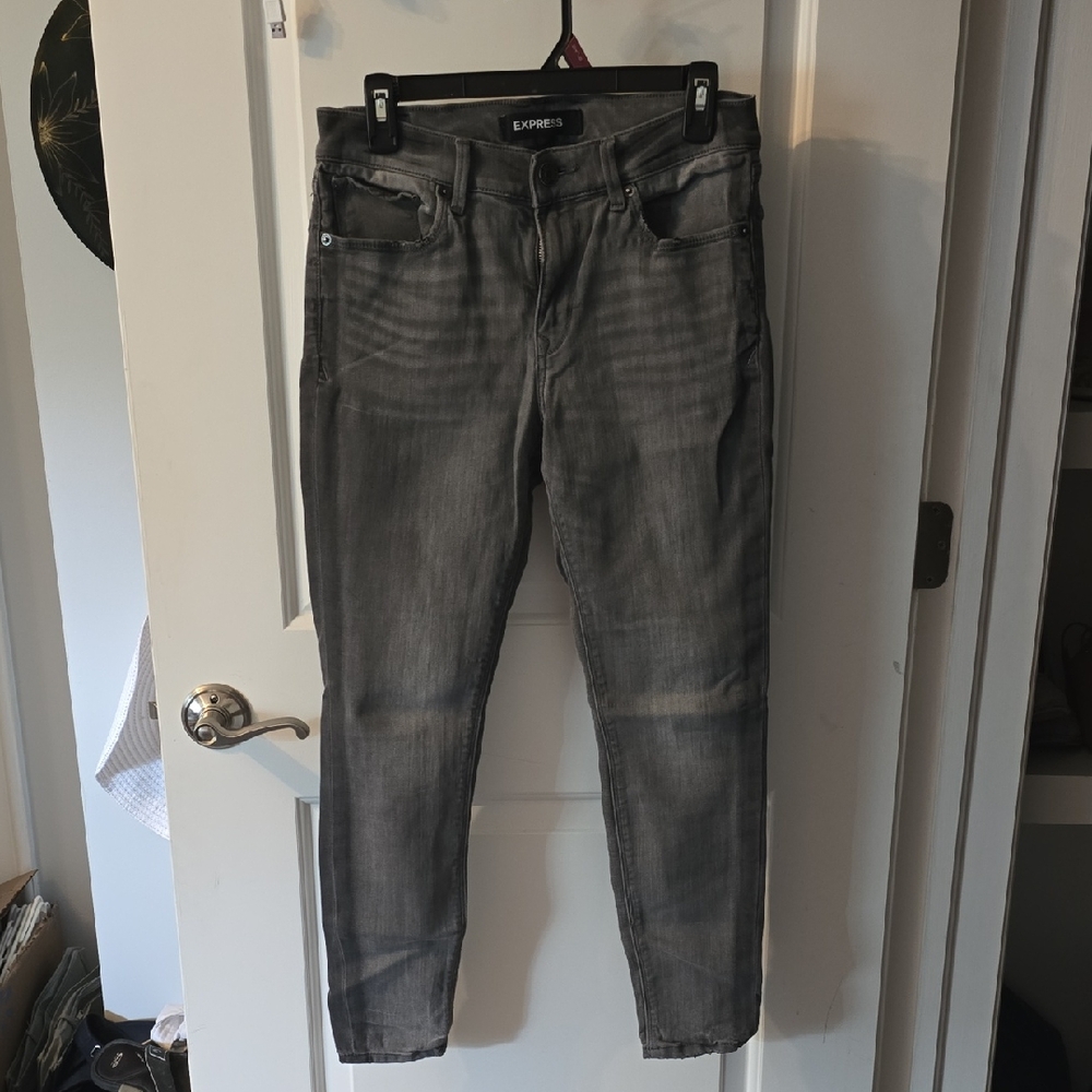 Express Gray Slim Jeans Modern Style